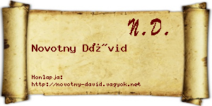 Novotny Dávid névjegykártya