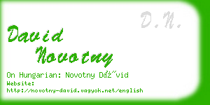 david novotny business card